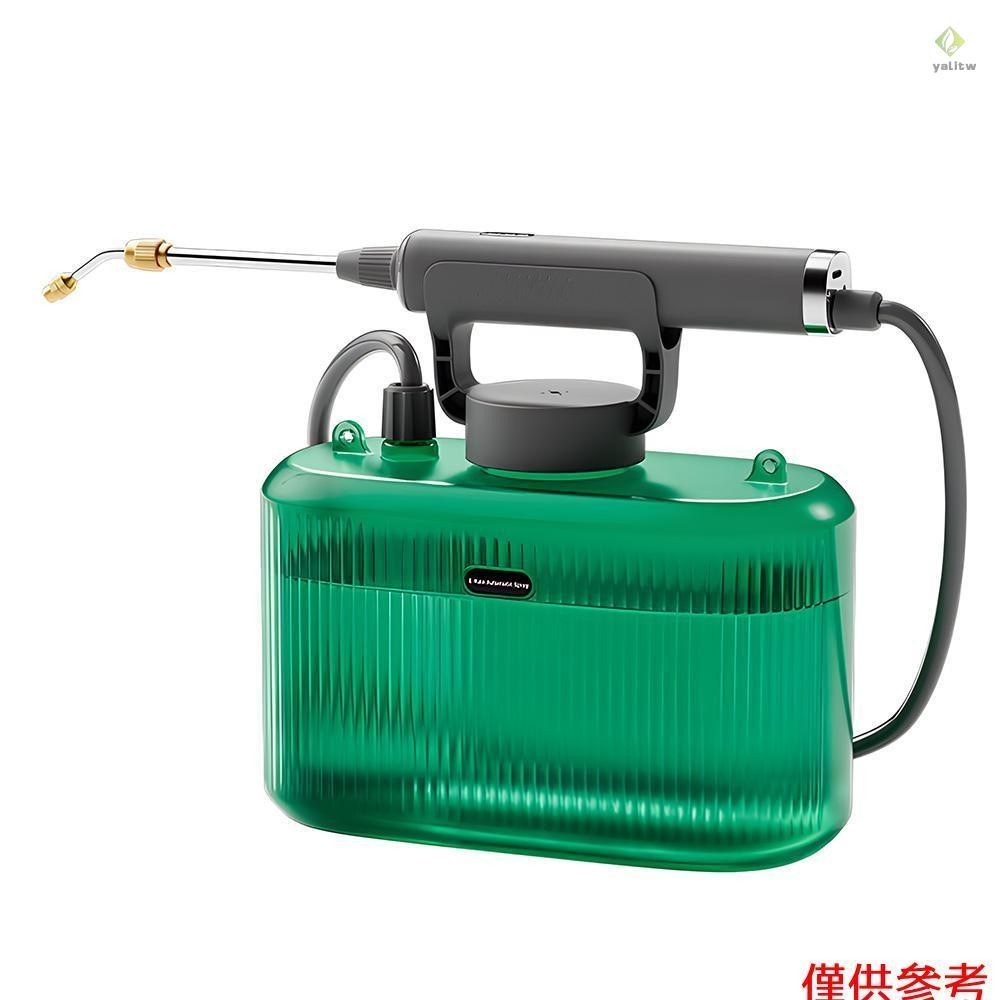 電池供電花園噴霧器 1.32 加侖/5L 電動噴霧器，帶 USB 可充電手柄 便攜式花園噴霧器，帶伸縮棒/2 個噴霧噴槍