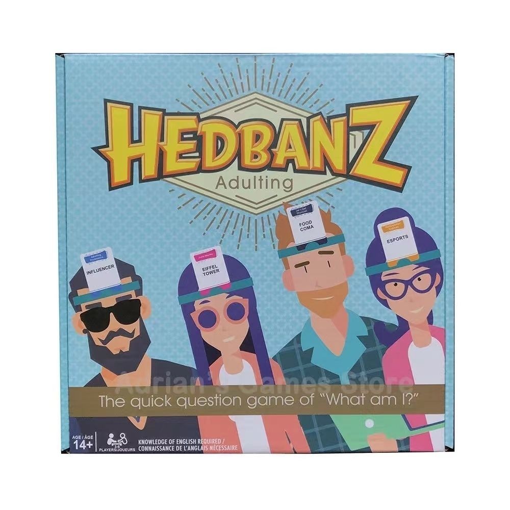 現貨 英文桌遊 桌面卡牌遊戲 成人版猜猜我是誰桌遊hedbanz 聚會遊戲