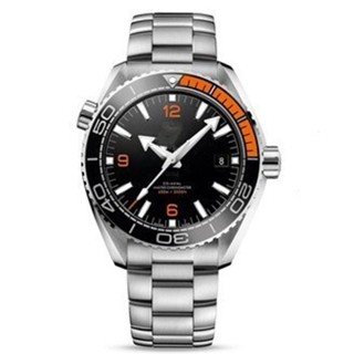 簡約時尚男士手錶，黑色錶盤商務休閒，鷗眯家 海洋天空精緻奢華不鏽鋼錶帶自動機械男士腕錶