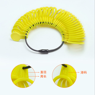 【單拍不發】戒指圈測量工具量指圍 手指圈口港碼環塑膠神器港號測量尺寸大小