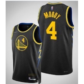 熱賣球衣 2022年nba球衣金州勇士隊號 4 Moody 黑色籃球球衣
