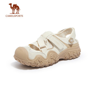 CAMEL SPORTS駱駝 戶外鏤空運動鞋 女透氣復古爸爸涼鞋