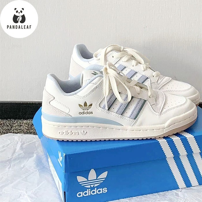 adidas originals FORUM 皮革絨面革 低筒 板鞋 男女同款 灰白藍 IG3964