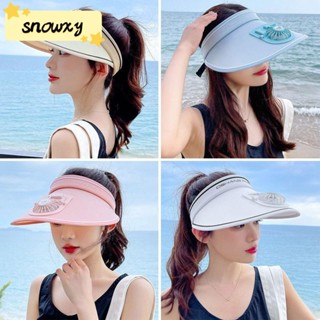 SNOWXY1范太陽帽,帶風扇紫外線防護巴拿馬帽,便攜式可調透氣旅行遮陽板男人女人
