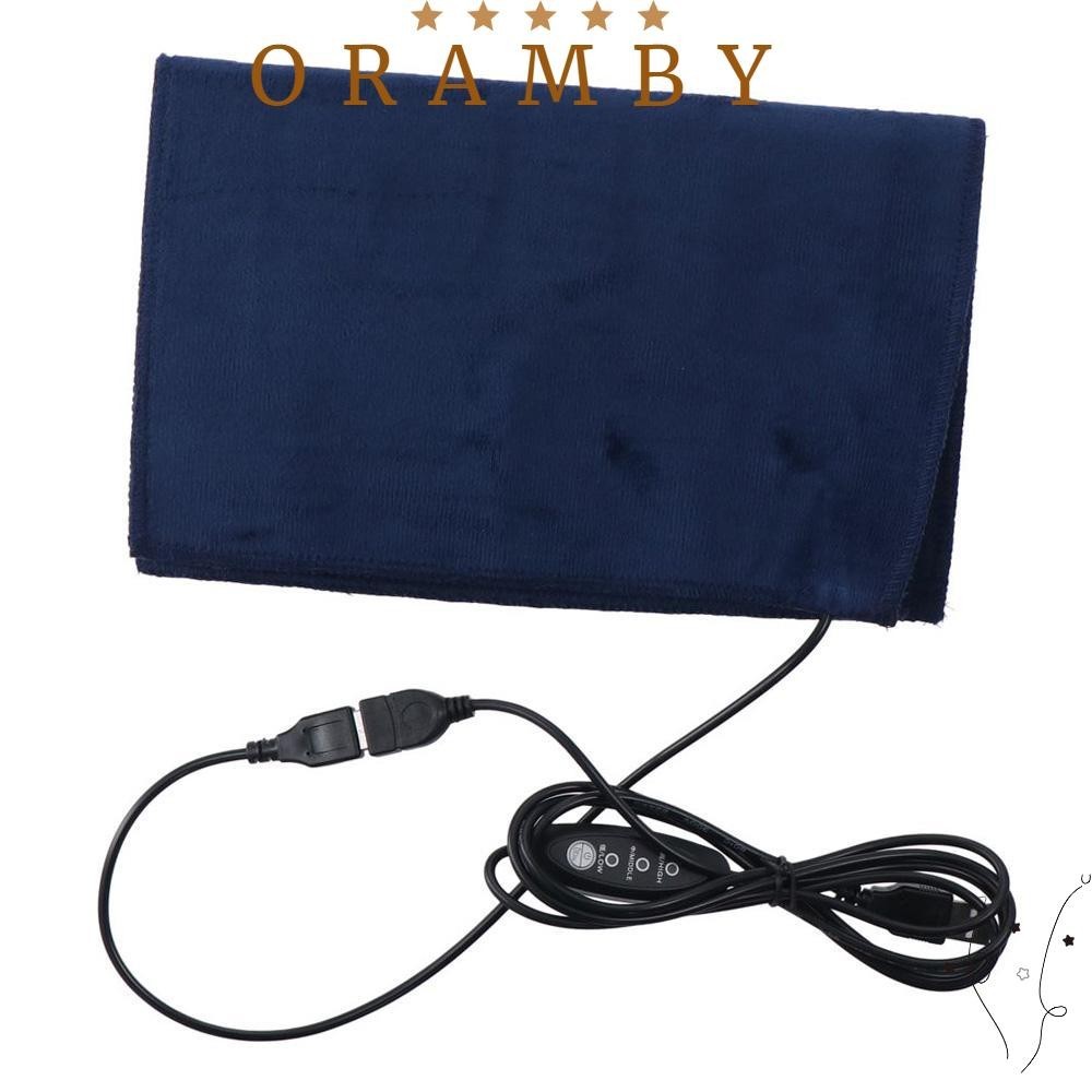 ORAMBEAUTYUSB電熱布墊,經久耐用藍色USB加熱毯,碳纖維便攜式3模式可調溫度和定時器