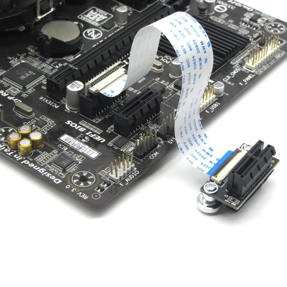 PCI-E3.0轉聲卡延長線 小插槽pciex1立式轉接線網咖PXE無盤網卡1X