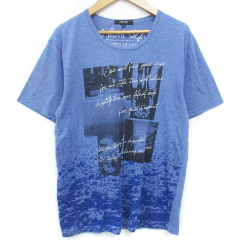 MICHEL KLEIN homme針織上衣 T恤 襯衫貝殼 黑色 藍色 短袖 日本直送 二手