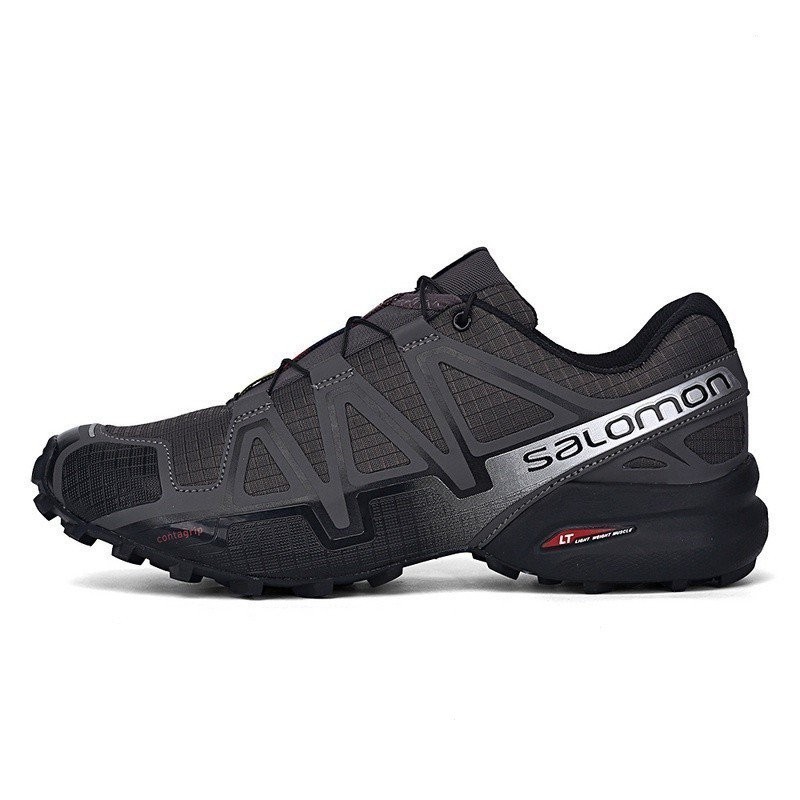 原裝 Salomon Speed Cross 4 男士專業 Salomon 戶外徒步鞋黑色/灰色 40-46 碼 ULR