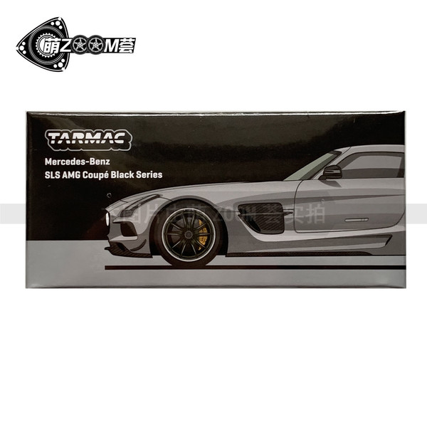 TARMAC WORKS TW梅賽德斯賓士SLS AMG Coupé黑銀合金車模型