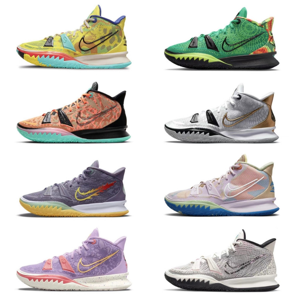 Hot 高品質籃球鞋 Kyrie 7 EP 白黑金減震耐磨防滑輕便男士網球緩震透氣籃球鞋 CQ9237-600