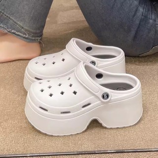 限時下殺🚀🚀✨涼拖鞋女夏季外穿時尚高跟厚底防滑鬆糕底包頭透氣eva洞洞鞋女