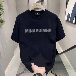 NANS 臺灣現貨 純棉短袖 美式復古潮流短袖T恤男寬鬆夏季ins半袖休閒簡約字母印花上衣
