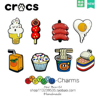 ✨ 臺灣出貨crocs 時尚拖鞋鞋釦 可愛煎雞蛋系列鞋花 卡駱馳智必星鞋釦pvc 可直接穿戴diy