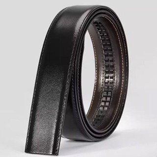 (110 - 125cm) 無扣真皮皮帶自動棘輪皮帶 3.5 釐米寬