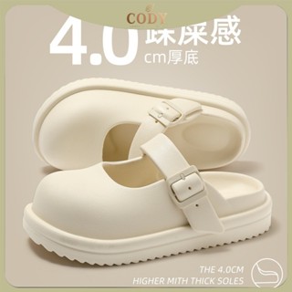 【 Cody生活舘】女士拖鞋外穿高階感2025新款室內傢居厚底防滑不臭腳包頭半托女鞋
