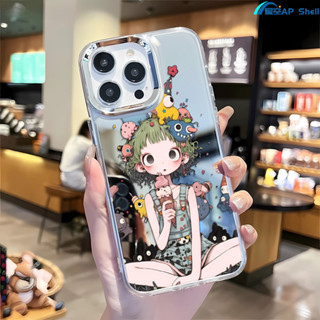 多巴胺女孩11pro防摔iPhone16promax手機殼15pro鏡面12pro保護殼14plus硬殼X大孔13pro