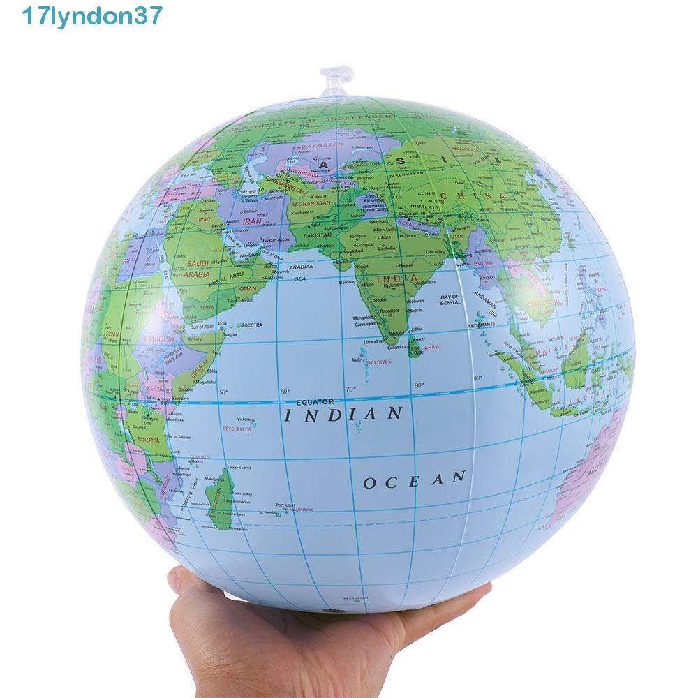 LYNDONB地球儀爆破巨人英語沙灘球40釐米氣球球教育的地理世界地圖