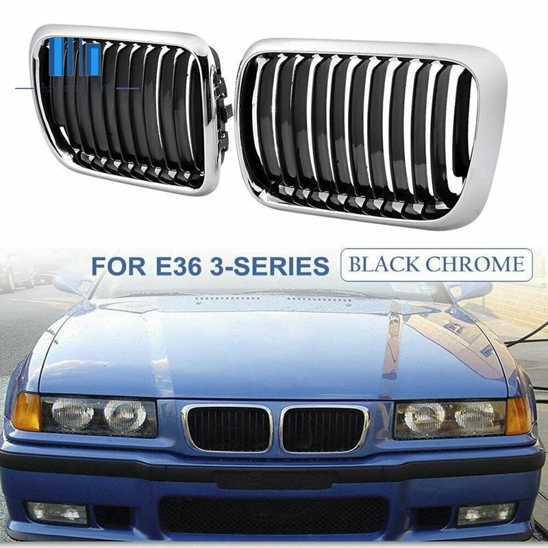 BMW E36 格柵,黑色腎形前保險槓腎形格柵格柵適用於寶馬 E36 3 系 318I 323I 328I M3 199