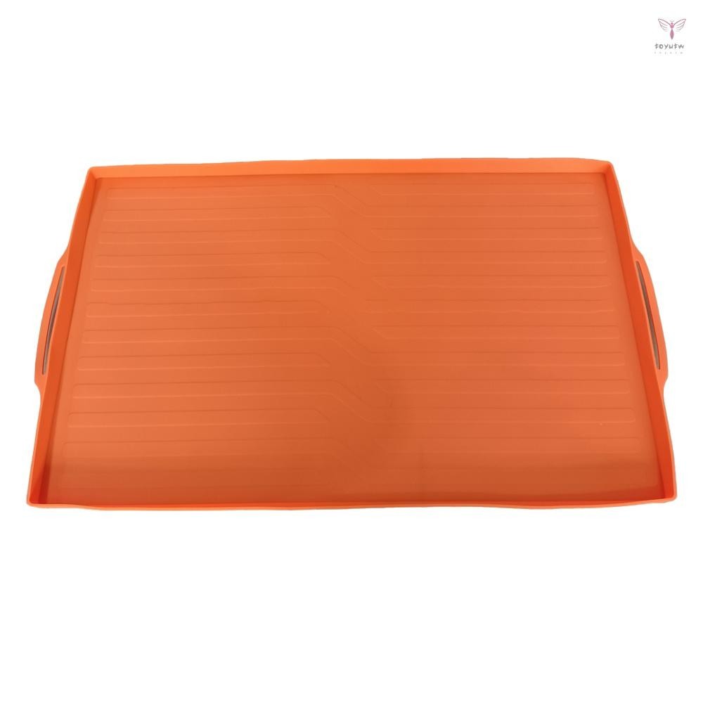 矽膠烤盤墊食品安全 – 36 英寸/28 英寸黑色石頭燒烤罩適用於戶外四季烹飪保護罩,橙色