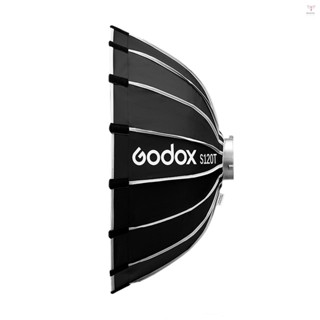 Godox S120T 120cm/47.2in 快速釋放傘柔光箱專業可折疊柔光箱,帶標準 Bowen 安裝和擴散器,用