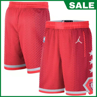 原創 2022 NBA All Star 75th 男式籃球球衣短褲 Swingman 熱壓紅色 H