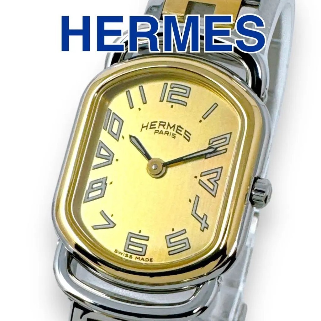 HERMES 愛馬仕 手錶 GP Rallye 金 女用 mercari 日本直送 二手