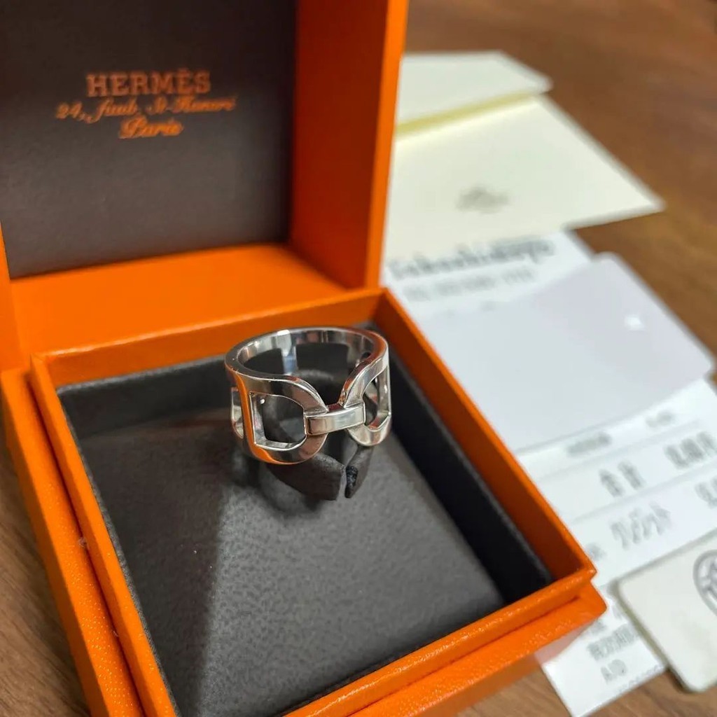 HERMES 愛馬仕 戒指 Chaine dAncre Ever 銀 53號 mercari 日本直送 二手