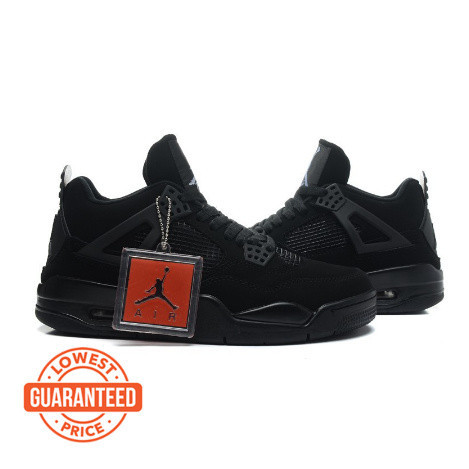 熱賣Air Jordan 4復古黑貓男女鞋子AJ4跑步鞋籃球鞋
