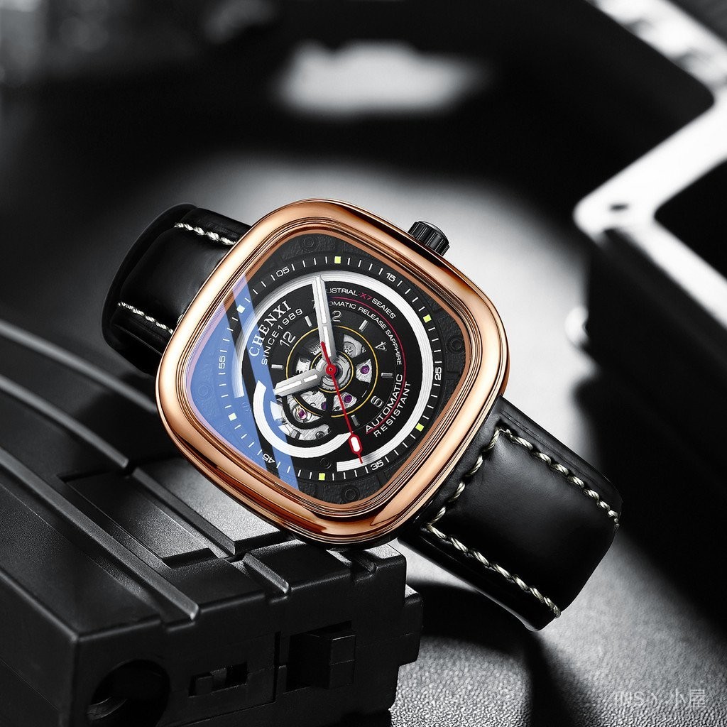 【品牌手錶】 CHENXI手錶 晨曦手錶機械錶男表 方形鏤空高檔時尚表 全自動男士正品手錶 ZU8T