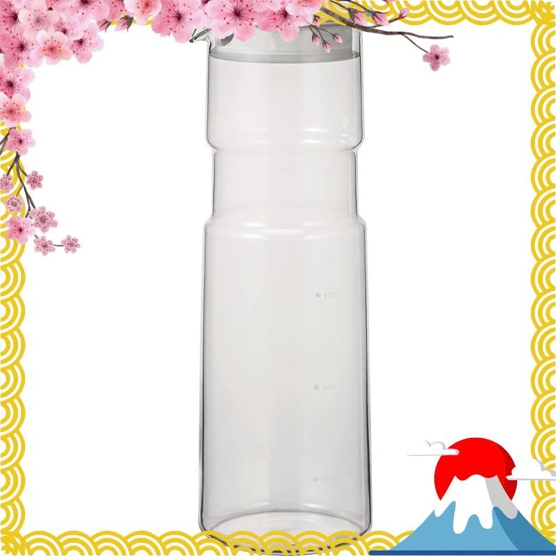 HARIO（哈里欧）日本制 冷水瓶 耐热玻璃制 自由壶-保温杯 1000毫升 白色 6FP-10-W