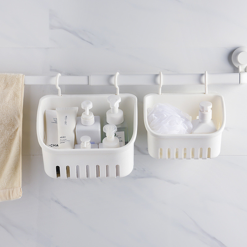 可掛式收納籃家用塑膠廚房浴室框掛籃衛生間壁掛置物洗澡筐小籃子