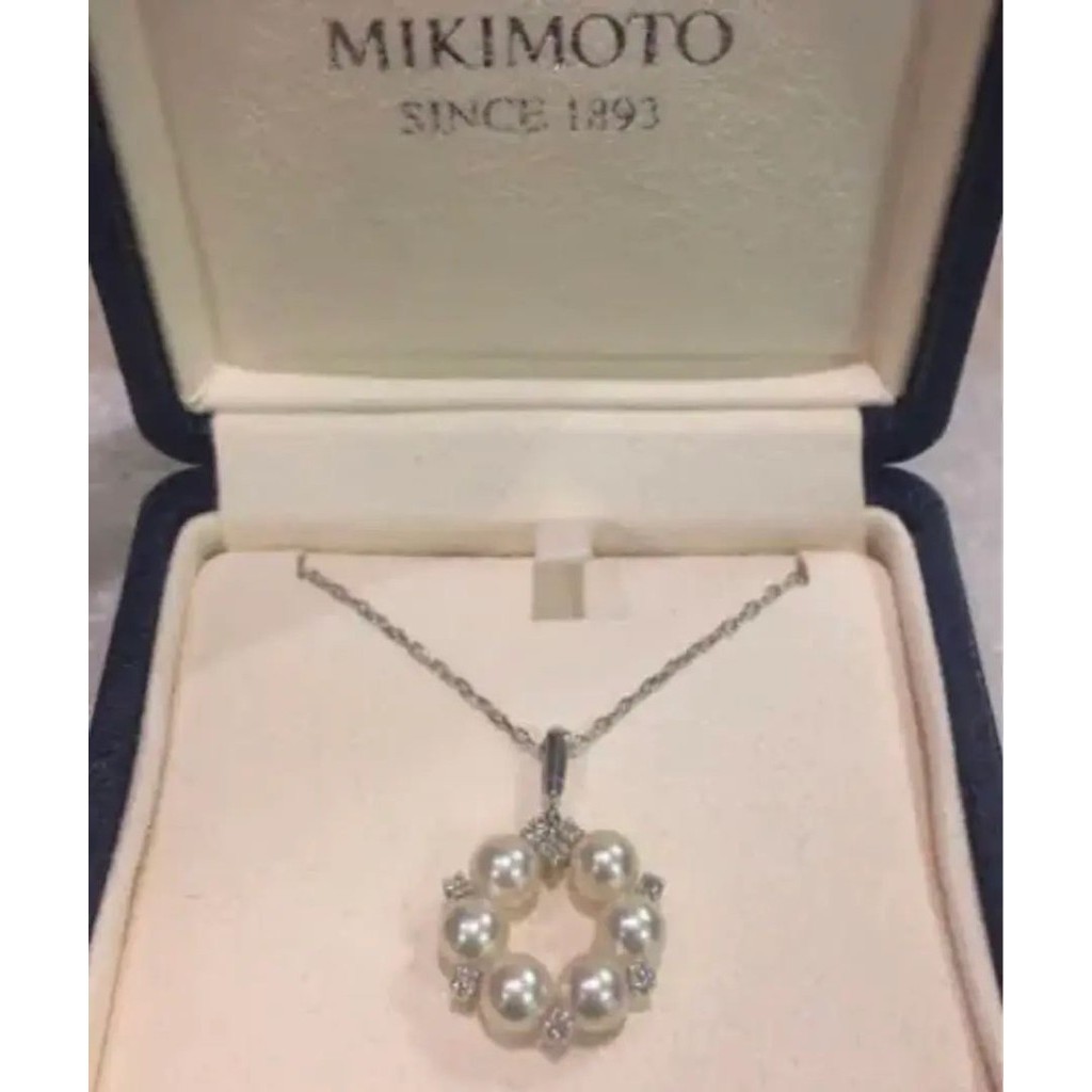 Mikimoto 項鍊 珍珠 鑽石 Akoya mercari 日本直送 二手