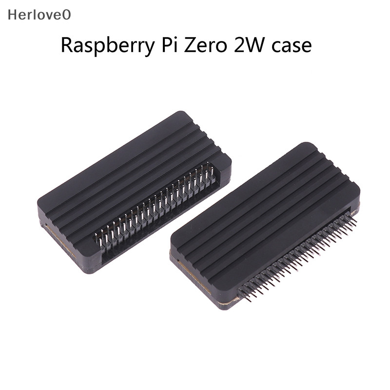 Herlove Raspberry Pi Zero 2 W 鋁殼裝甲外殼,帶導熱墊散熱器 GPIO 接頭無源冷卻 TW