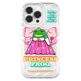 RichBlack原創設計青蛙公主水波紋透明手機殼適用於蘋果15iPhone14ProMax