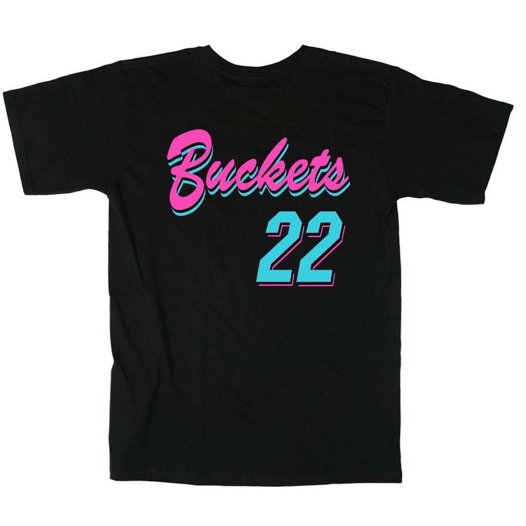 黑色 Jimmy Butler Miami Heat Jimmy Buckets 罪惡都市標誌 T 恤
