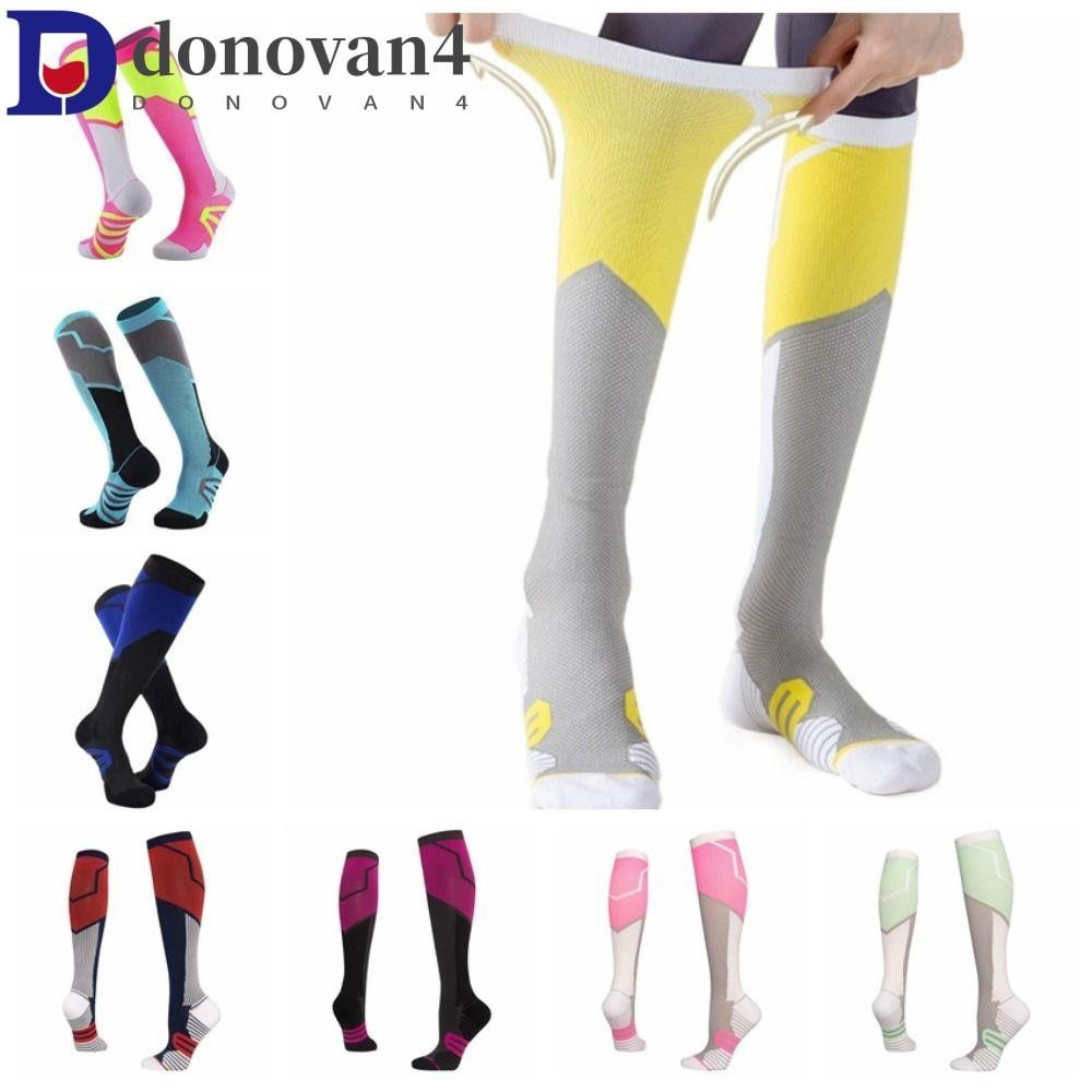 DONOVAN1對壓縮襪,尼龍吸汗運動長襪,騎自行車的襪子透氣防滑彈性運動襪跳繩