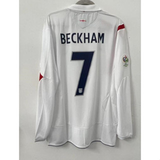 【新款】2006英陸BECKHAM GERRARD 英文長袖上衣ENG Home 復古足球球衣定製T恤