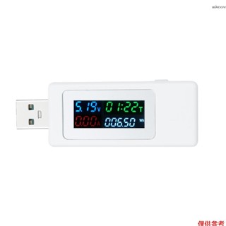 彩屏USB款測表儀 USB測試儀 USB功率計 電壓電流測試儀 4-30V 0-6.5A 0-195W QC快速充電 電