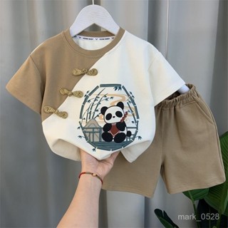 已售10000➕男童漢服套裝2025新款夏裝中式唐裝小兒童古裝中國風短袖衣服 F2U9