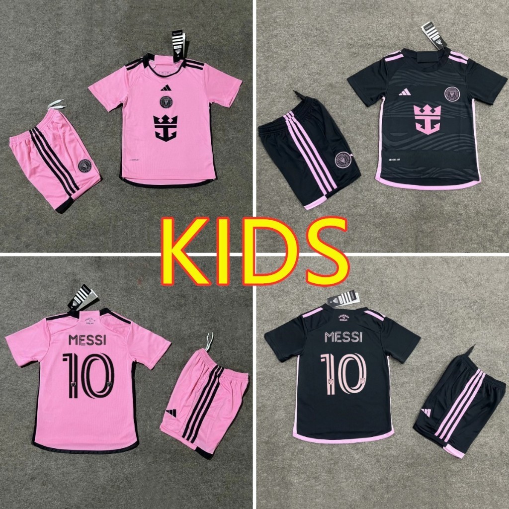 Messi SHIRT 24 25 國際米蘭兒童足球球衣套裝頂級品質 AAA 兒童套件