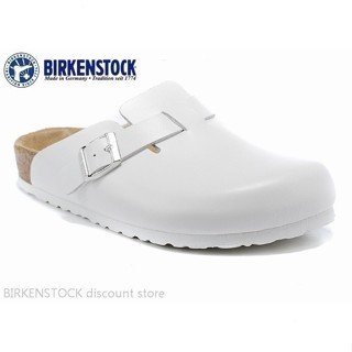 Birkenstock BIRKENSTOCK Boston 經典白色軟木皮革涼鞋男士女士 34-46999999999