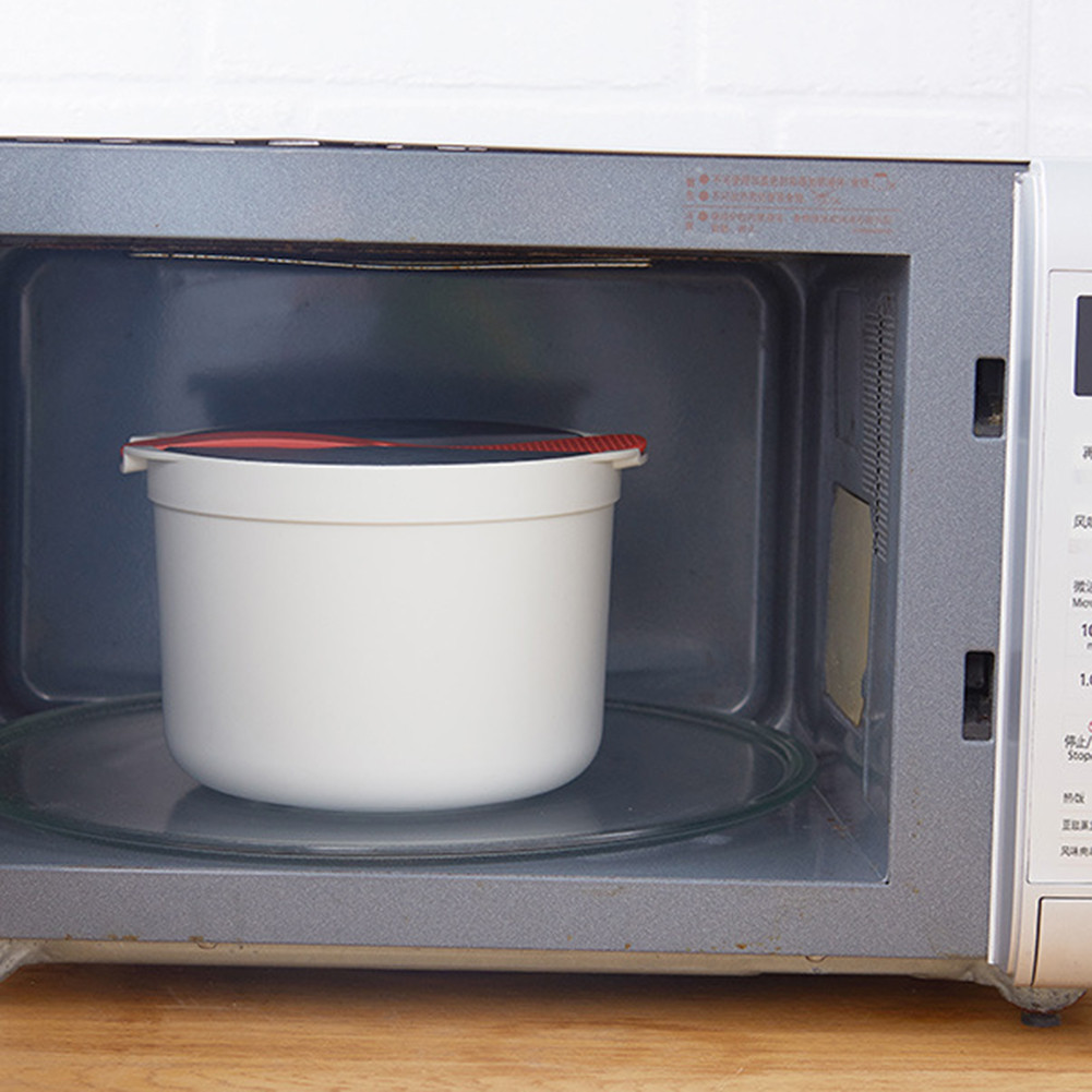 塑料微波電飯煲帶勺/蓋家用湯加熱鍋廚房配件