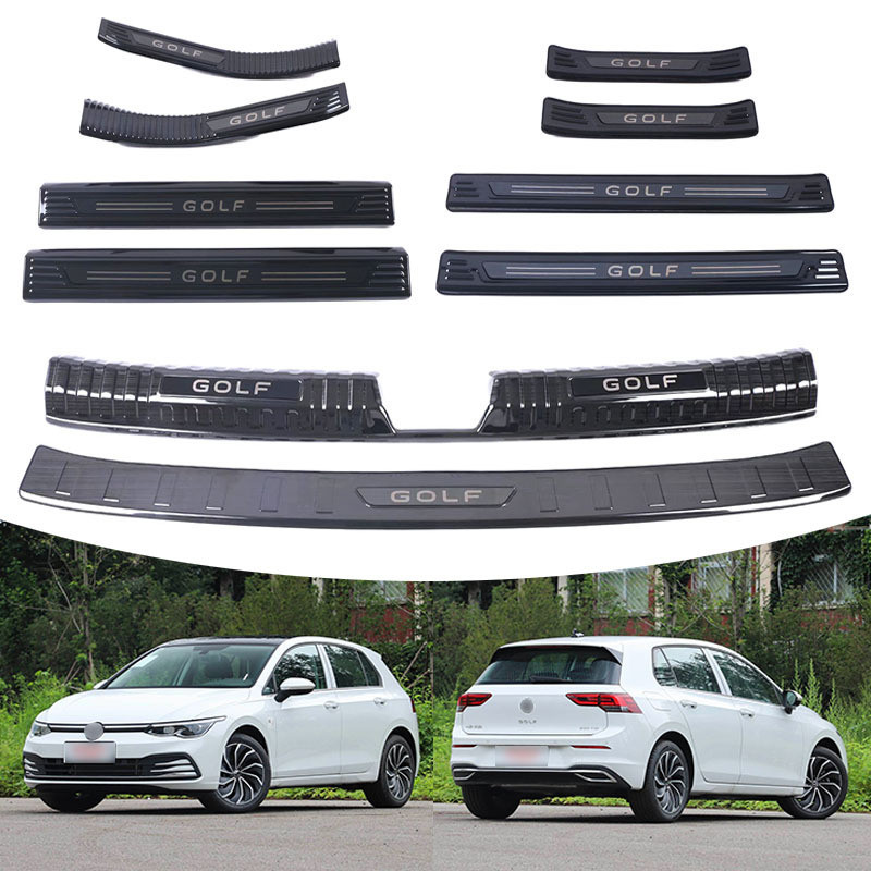 【樂購】 VW 適用於19-22款大眾高爾夫Golf 8 內外后護板內外門檻條裝飾亮片