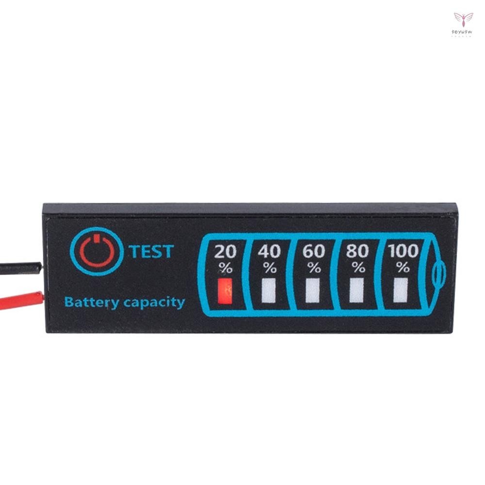 Led電源顯示板dc5-30v 12V24V智能電源指示燈板鋰鉛酸LFP電池通用容量顯示