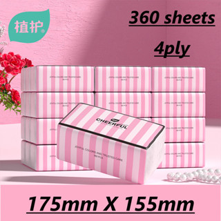 Cheerful Pink tissue Paper 優質面巾紙優質紙巾 4ply 棉紙巾 90pulls*4ply/p