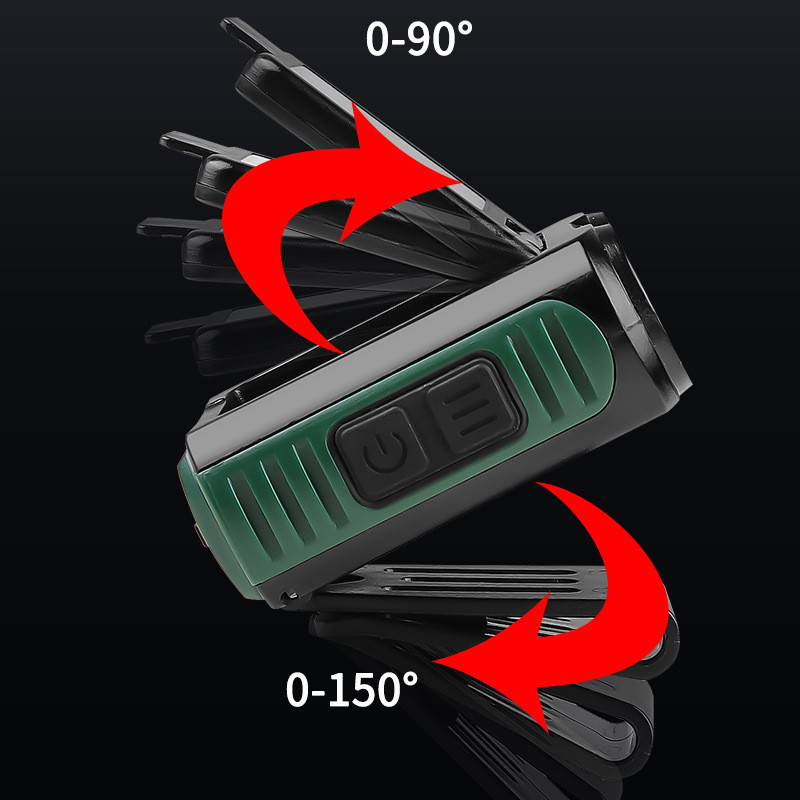 跨境新款XPG多功能可調整頭燈USB充電戶外帶感應輕釣魚頭燈帽夾燈