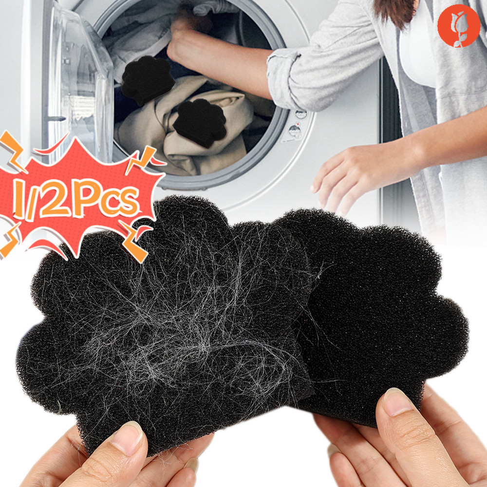 1/2 件可重複使用的洗衣寵物脫毛器/卡通動物形狀洗衣機棉絨捕手衣服沙發清潔海綿