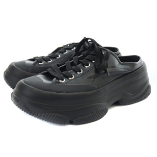 ZARA M休閒鞋 球鞋 高跟拖鞋二十四 24公分 皮革 黑色 日本直送 二手