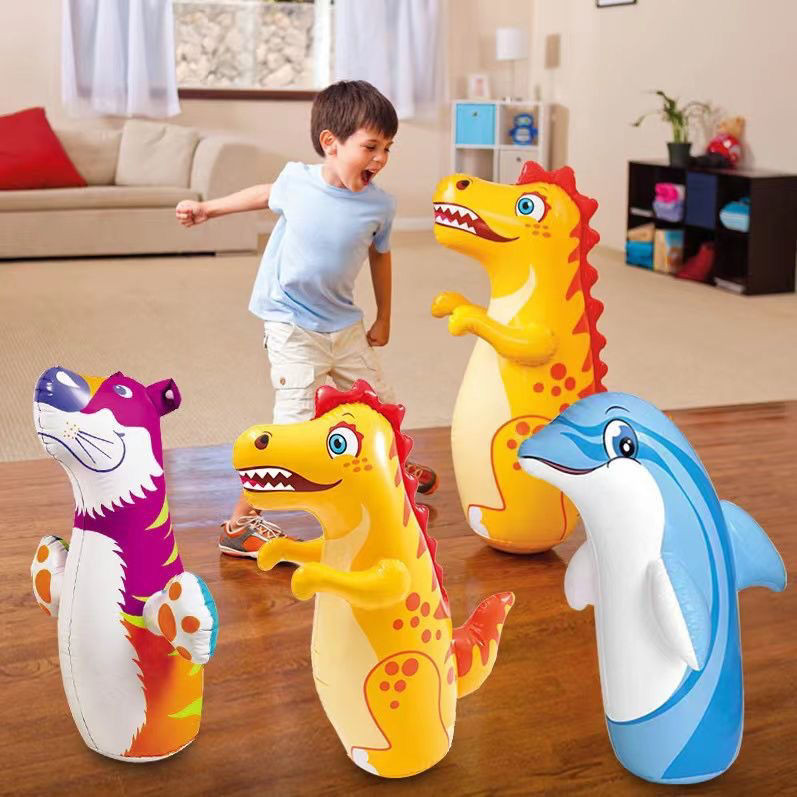 【兒童不倒翁玩具】新款大號充氣不倒翁玩具充氣氣球米奇米老鼠兒童健身益智拍打玩具