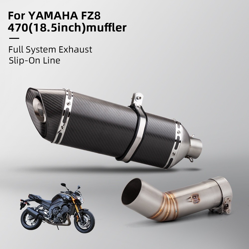 山葉 Akrapovic 碳纖維排氣管 470mm 適用於 YAMAHA FZ8 FZ8 FAZER 2010-2015